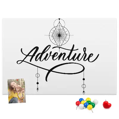 Tableau en liège déco Motif de voyage adventure