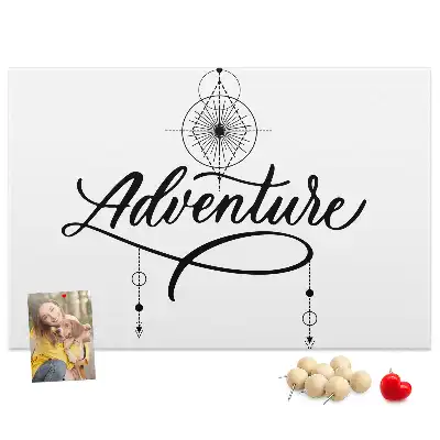 Tableau en liège déco Motif de voyage adventure