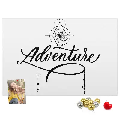 Tableau en liège déco Motif de voyage adventure