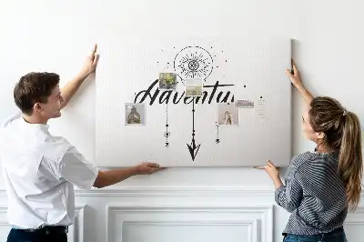 Tableau d’affichage en liège Appel de l'aventure slogan