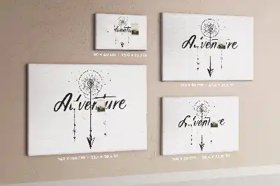 Tableau d’affichage en liège Appel de l'aventure slogan