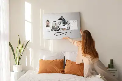 Tableau en liège déco Citation de motivation