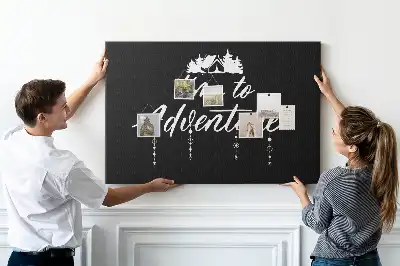 Tableau en liège déco Devise de vie de voyage