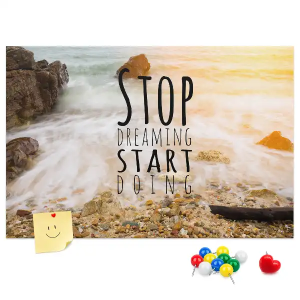 Tableau en liège déco Texte de motivation
