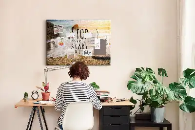 Tableau en liège déco Texte de motivation