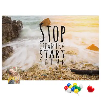 Tableau en liège déco Texte de motivation