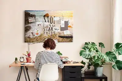 Tableau en liège déco Texte de motivation