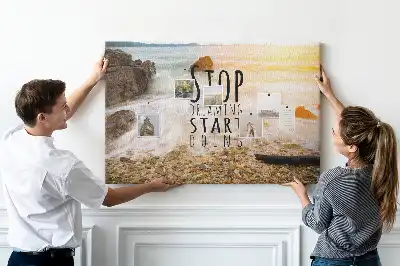 Tableau en liège déco Texte de motivation