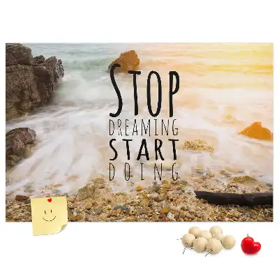 Tableau en liège déco Texte de motivation