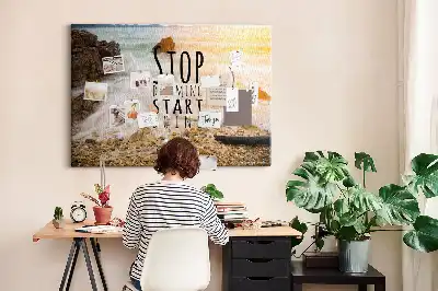Tableau en liège déco Texte de motivation