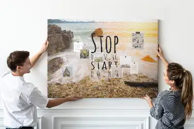 Tableau en liège déco Texte de motivation