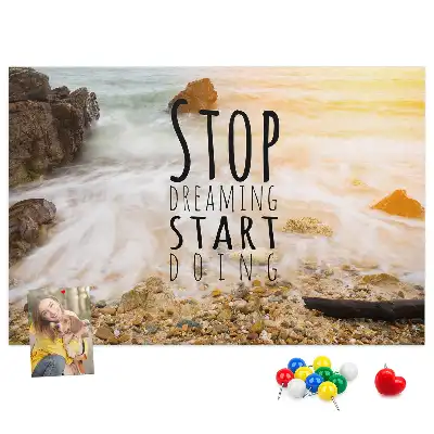 Tableau en liège déco Texte de motivation