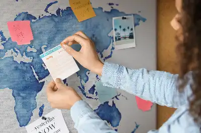 Tableau d’affichage en liège Carte du monde aquarelles