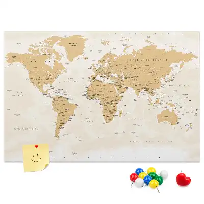 Tableau d’affichage en liège Carte Politique du Monde
