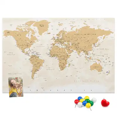Tableau d’affichage en liège Carte Politique du Monde