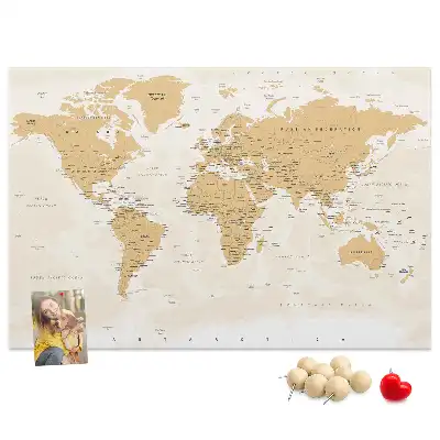 Tableau d’affichage en liège Carte Politique du Monde