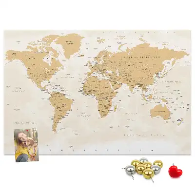 Tableau d’affichage en liège Carte Politique du Monde