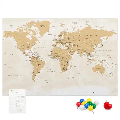 Tableau d’affichage en liège Carte Politique du Monde
