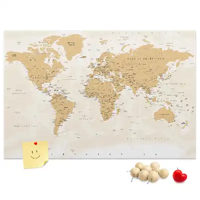 Tableau d’affichage en liège Carte Politique du Monde
