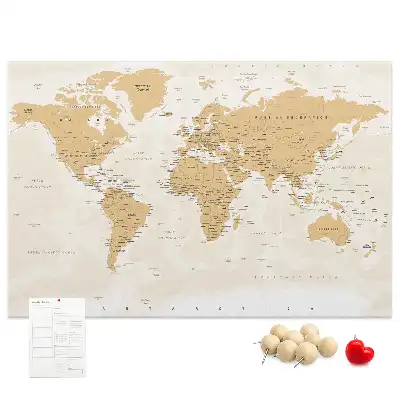 Tableau d’affichage en liège Carte Politique du Monde