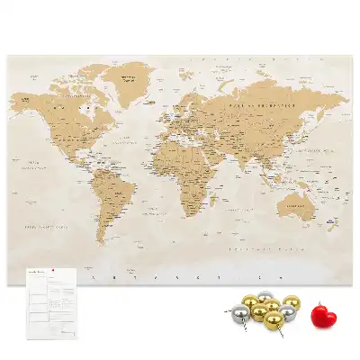 Tableau d’affichage en liège Carte Politique du Monde