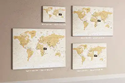 Tableau d’affichage en liège Carte Politique du Monde