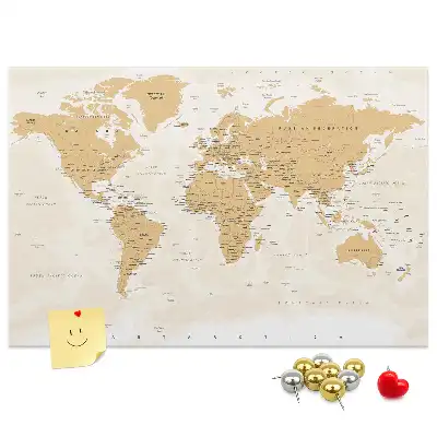 Tableau d’affichage en liège Carte Politique du Monde