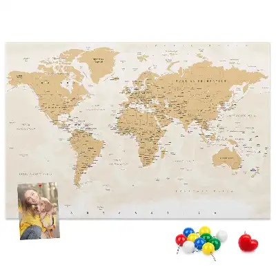 Tableau d’affichage en liège Carte Politique du Monde
