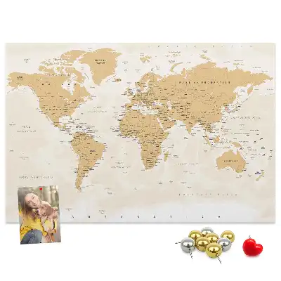 Tableau d’affichage en liège Carte Politique du Monde