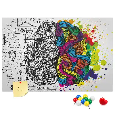 Tableau en liège décoratif motif psychologie de la pensée
