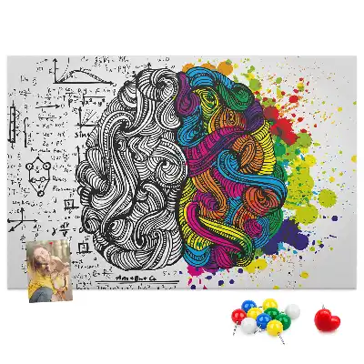 Tableau en liège déco Motif psychologique de pensée