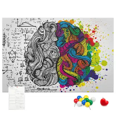 Tableau en liège déco Motif psychologique de pensée