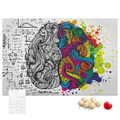 Tableau en liège déco Motif psychologique de pensée
