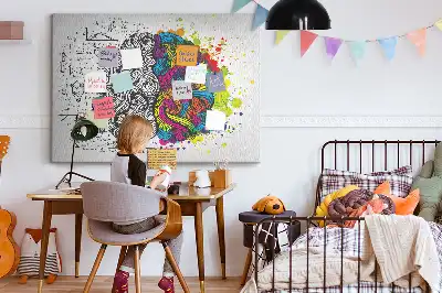 Tableau en liège déco Motif psychologique de pensée