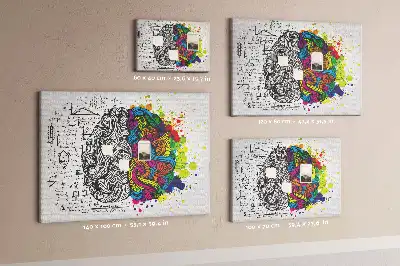 Tableau en liège déco Motif psychologique de pensée