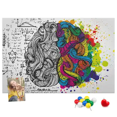 Tableau en liège déco Motif psychologique de pensée