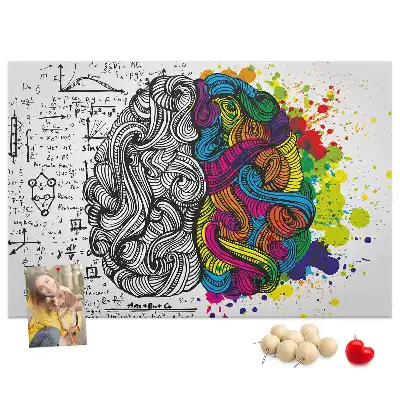 Tableau en liège déco Motif psychologique de pensée