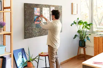 Tableau de liège Rouille sur métal