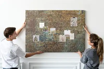 Tableau de liège Rouille sur métal