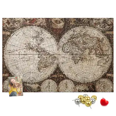 Tableau d’affichage en liège Atlas classique d'antan