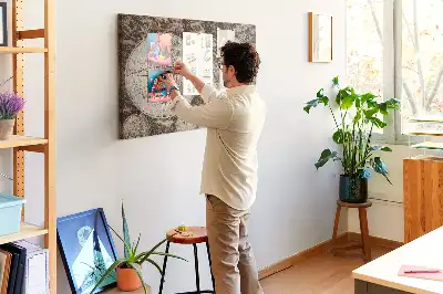 Tableau d’affichage en liège Atlas classique d'antan