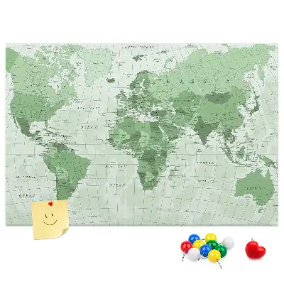 Tableau d’affichage en liège Frontières étatiques sur la carte du monde