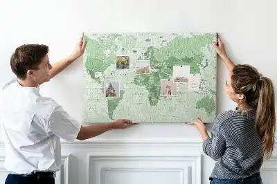 Tableau d’affichage en liège Frontières étatiques sur la carte du monde