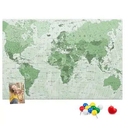 Tableau d’affichage en liège Frontières étatiques sur la carte du monde