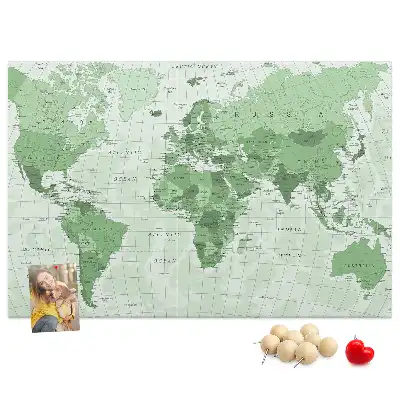 Tableau d’affichage en liège Frontières étatiques sur la carte du monde