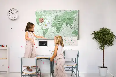 Tableau d’affichage en liège Frontières étatiques sur la carte du monde