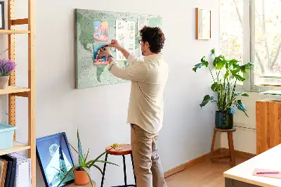 Tableau d’affichage en liège Frontières étatiques sur la carte du monde