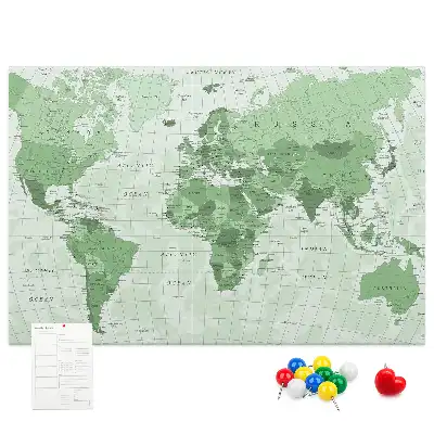 Tableau d’affichage en liège Frontières étatiques sur la carte du monde