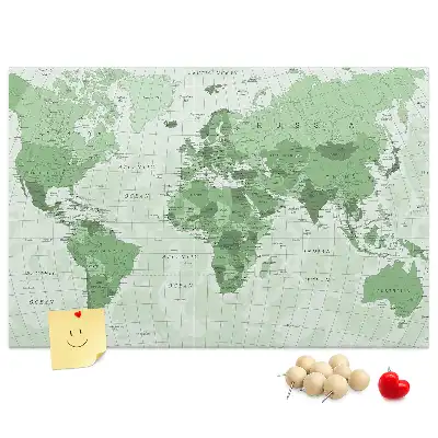 Tableau d’affichage en liège Frontières étatiques sur la carte du monde
