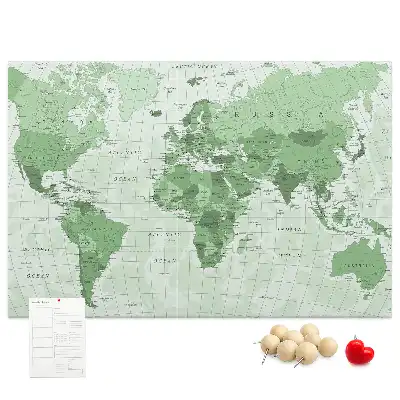 Tableau d’affichage en liège Frontières étatiques sur la carte du monde